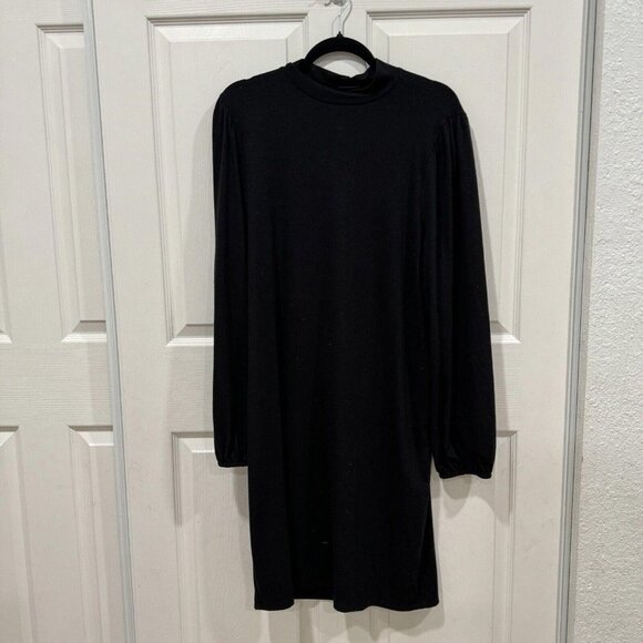 Torrid‎ Black Minimalist Mock Turtleneck Tee-Shirt Dress Size 2 Plus Size - Picture 1 of 5